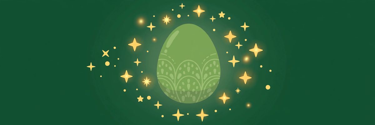 A green egg surrounded by glowing gold stars — breeding passive skills in Palworld